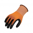 思衛爾5619橘色15針點珠丁腈耐磨防滑勞保手套